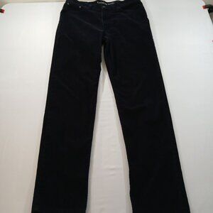 Lands End Mens Traditional Fit Black Corduroy Pants Size 36 Soft Durable Casual